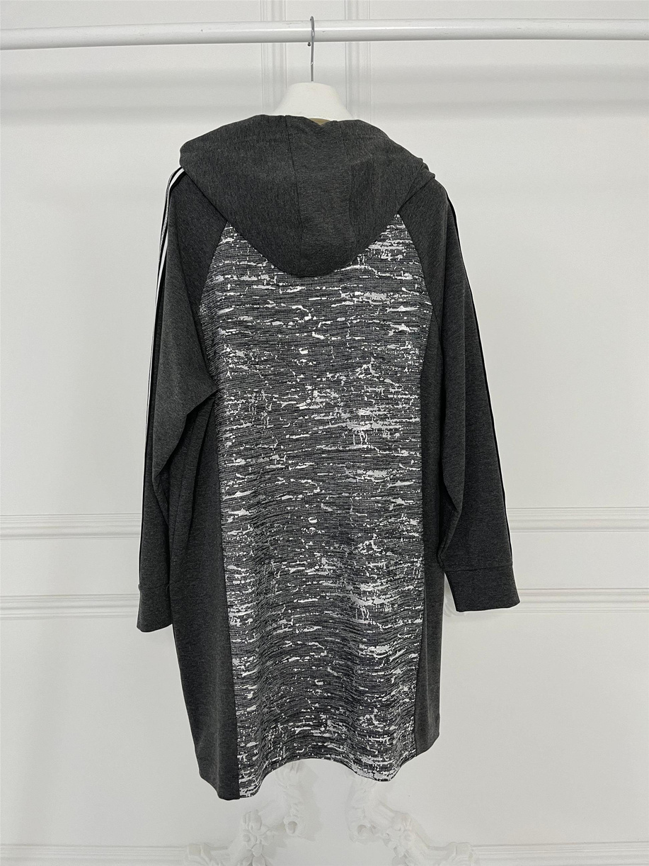 Şerit Aksesuarlı Varaklı Antrasit Tunik