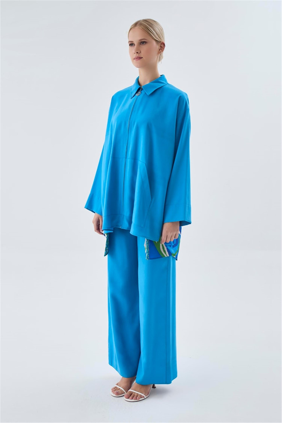 Sırt Detaylı Turkuaz İkili Takım - 25YZ1464