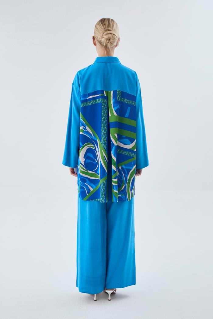 Sırt Detaylı Turkuaz İkili Takım - 25YZ1464