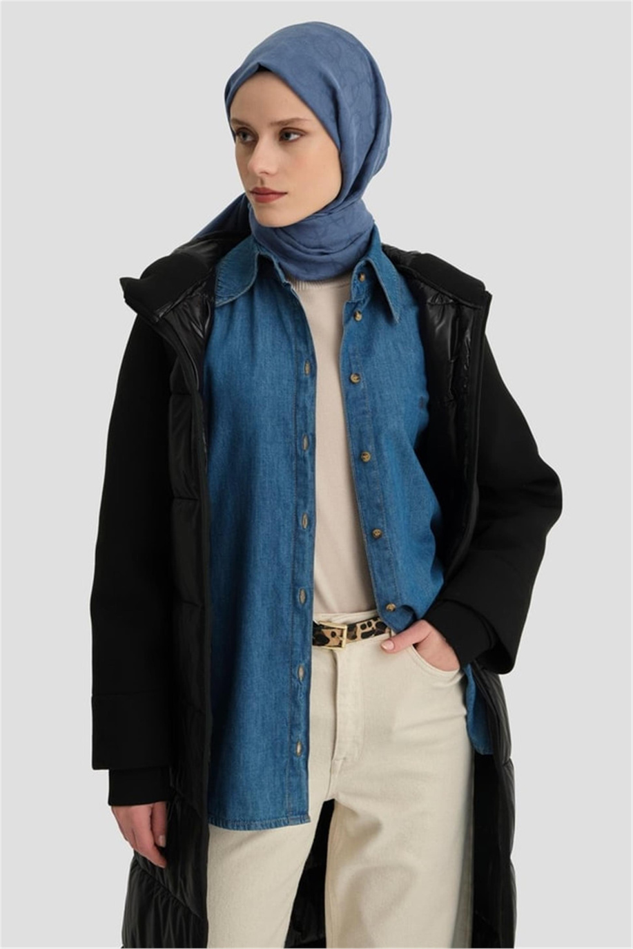 Şişme Kapitone Siyah Kaban