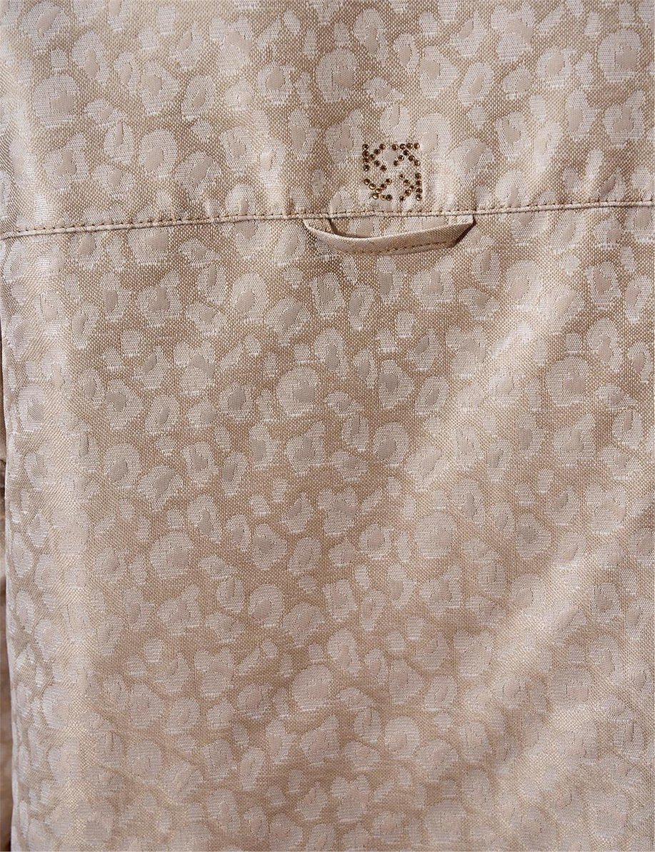 Taş İşlemeli Jakarlı Ceket Taş