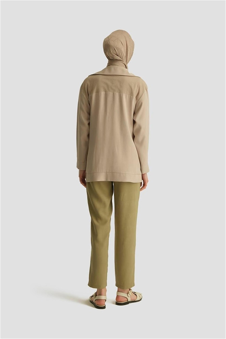 Tencel Havuç Pantolon Haki - 25YD4228-2