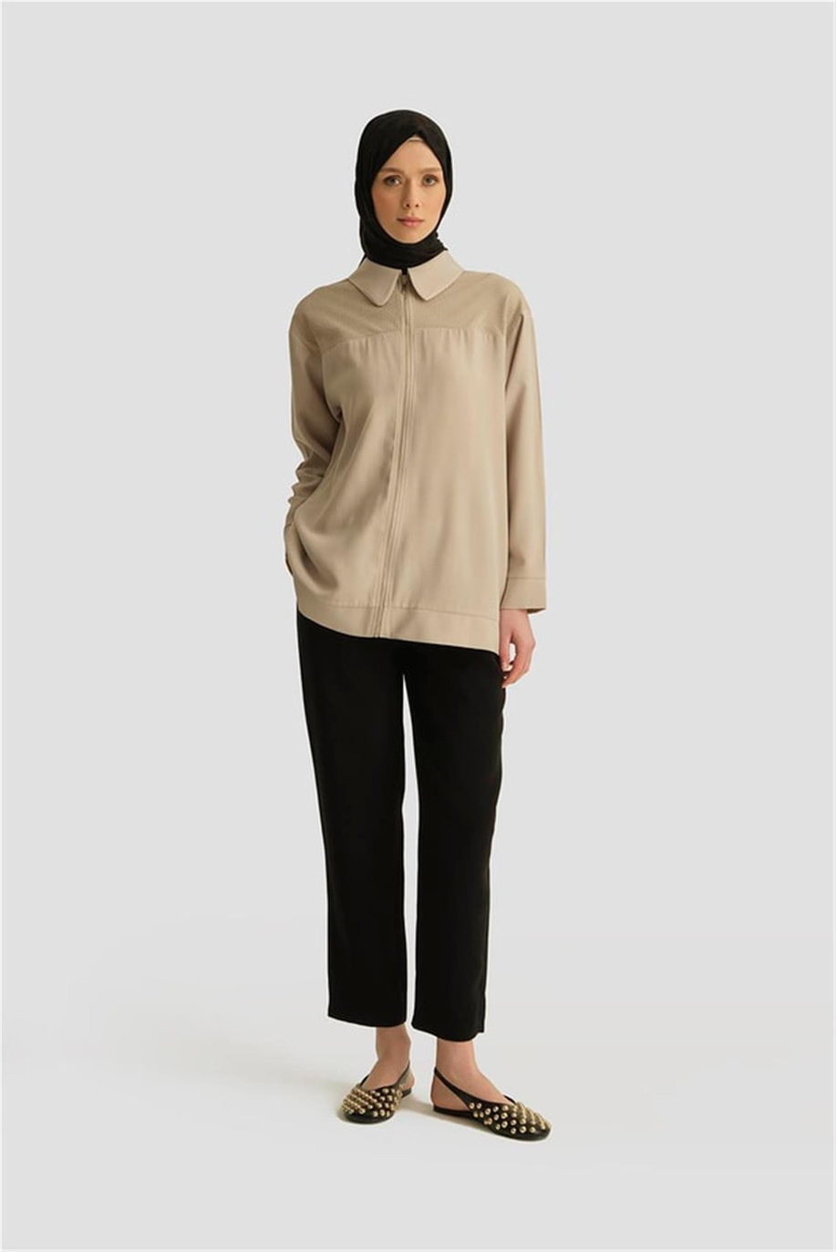 Tencel Havuç Pantolon Siyah - 25YD4228-2