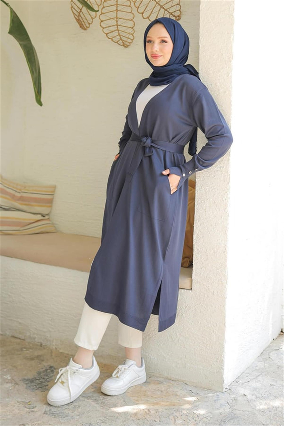 Triko Lacivert  Hırka