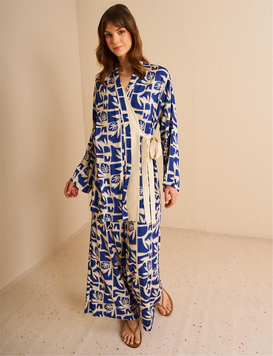 Yandan Bağlamalı İkili Takım İndigo - KY-B25-76025