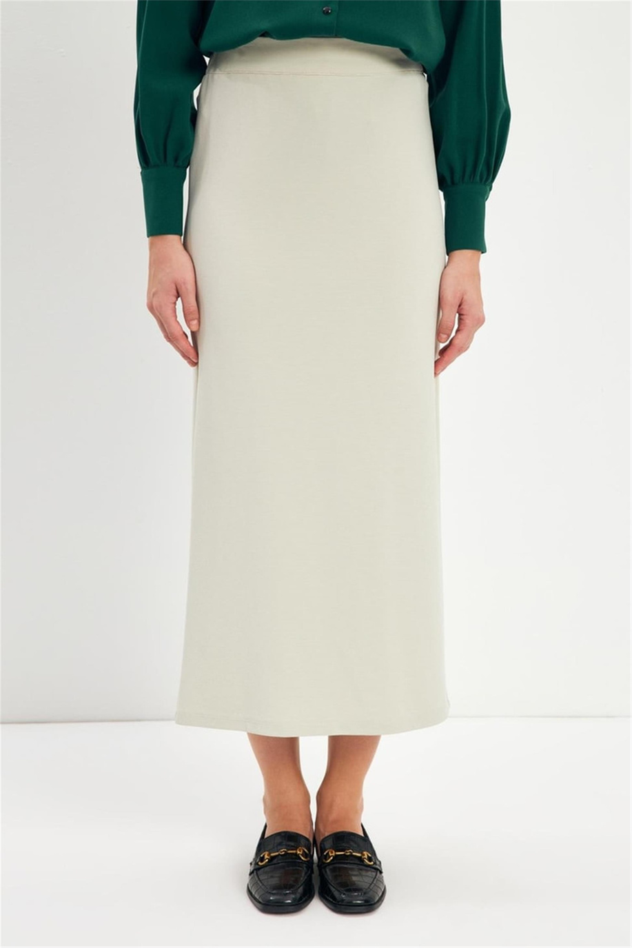 Yırtmaçlı Düz Kesim Taş Etek