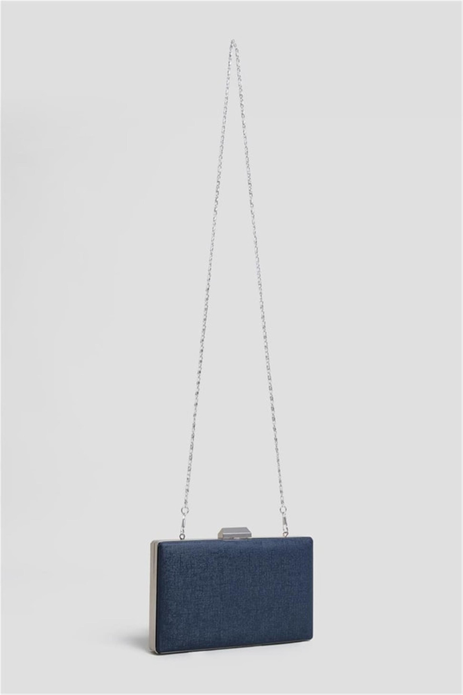 Zincirli Abiye Lacivert Çanta