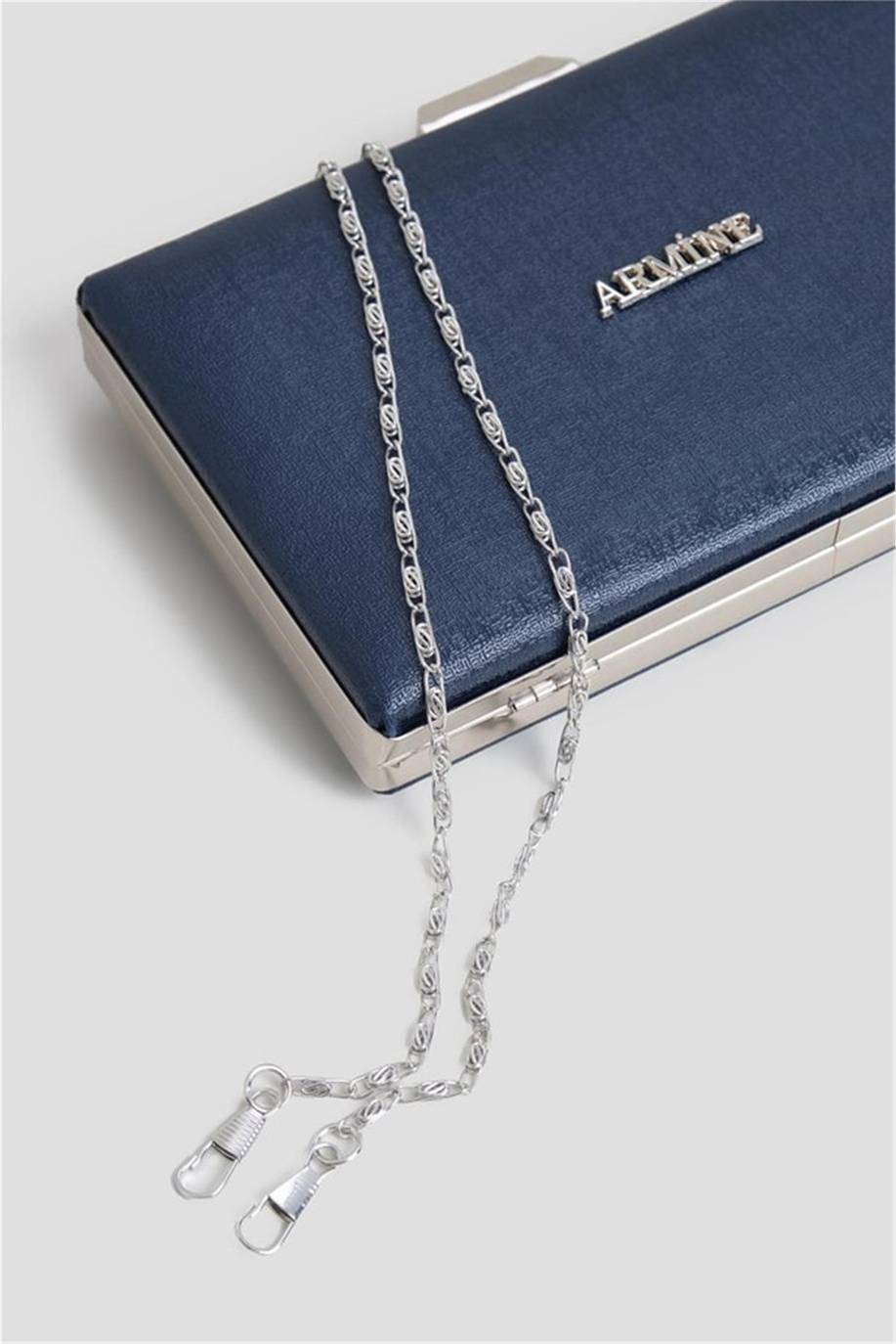 Zincirli Abiye Lacivert Çanta