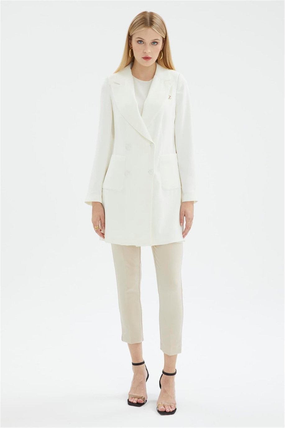 Zühre Ceket Ekru - 25YZ0024CKT