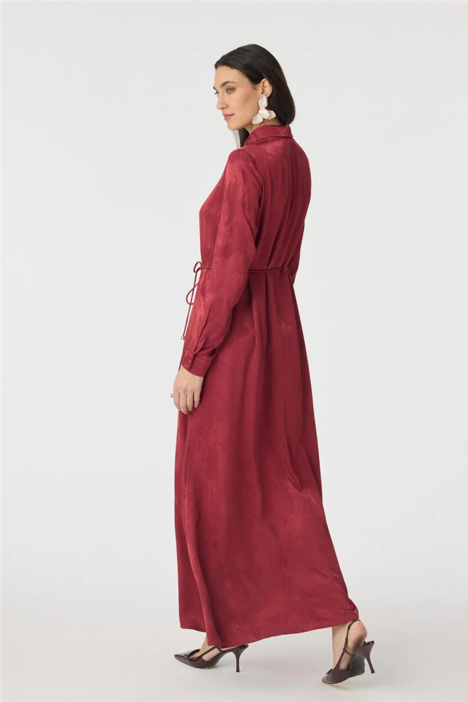 Zühre Elbise Bordo - Z26YB0547ELB