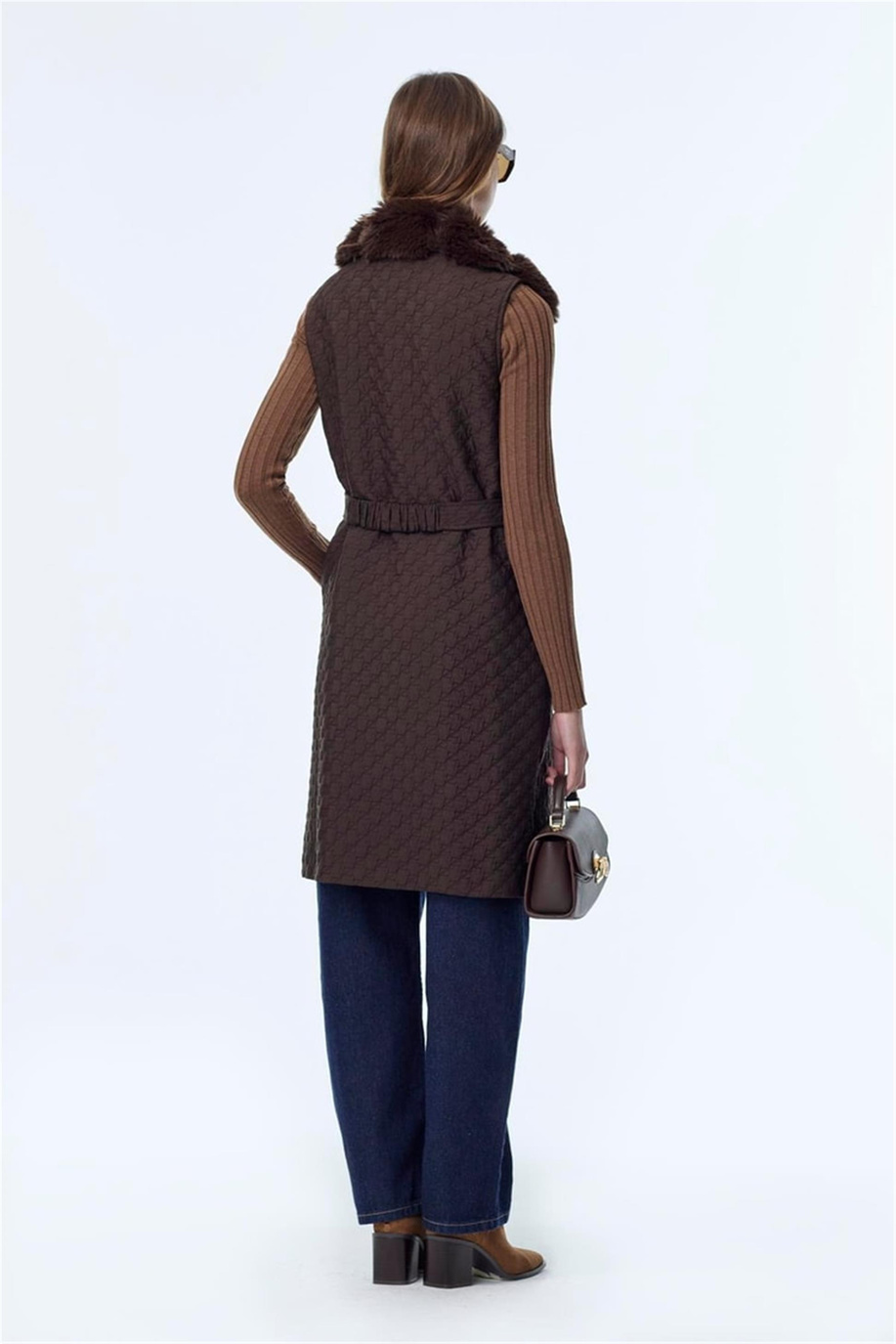 Zühre Yelek Kahve - Z25KB0098YLK