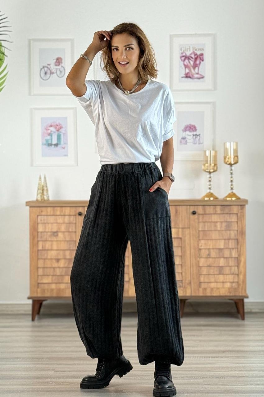 Antrasit Ajurlu Şalvar