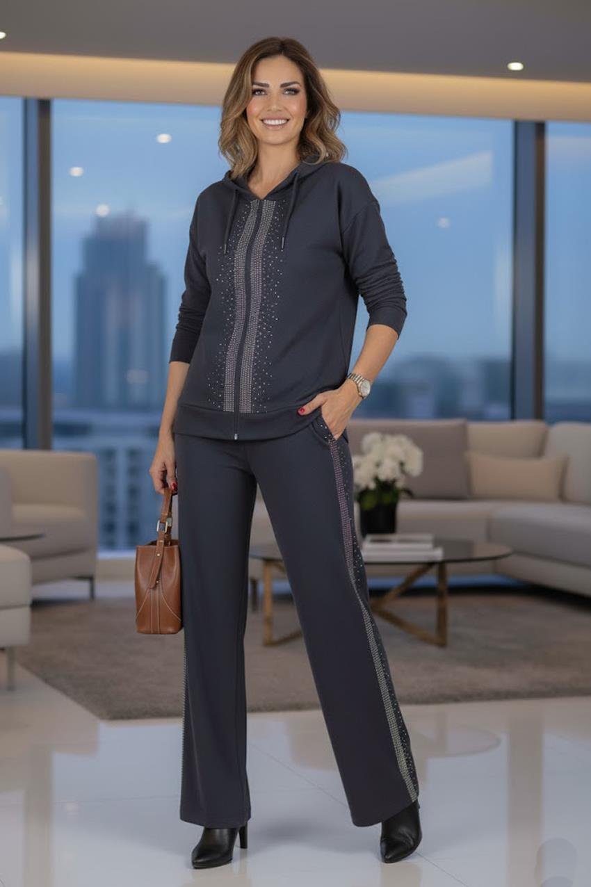 Füme Paris Işıltılı Premium Takım