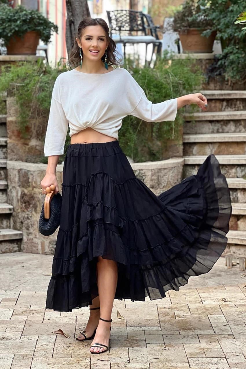 Siyah İspanyol Etek