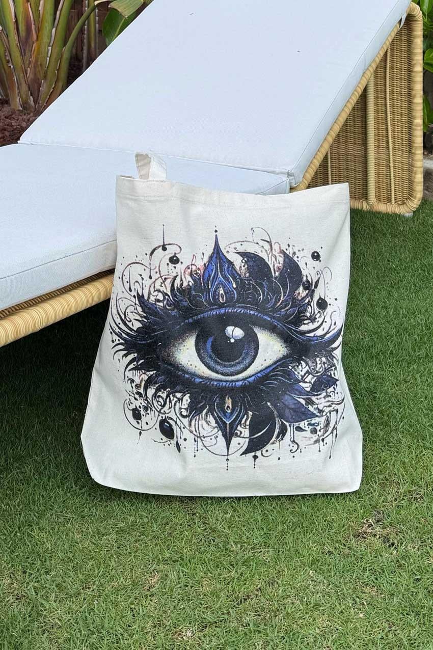 Sürme Desenli Bez Çanta
