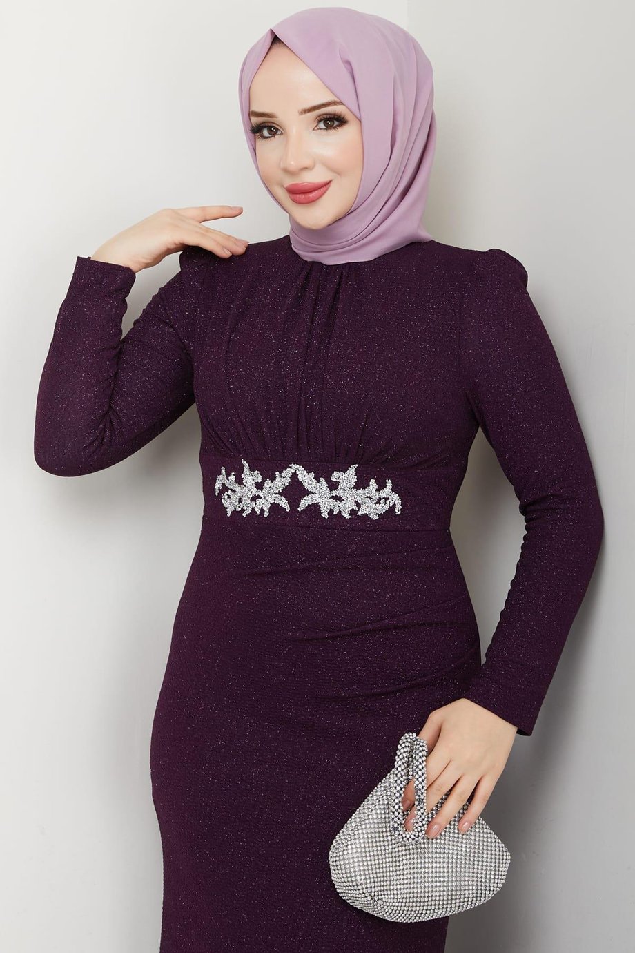 Bahar Tesettür Abiye Mürdüm