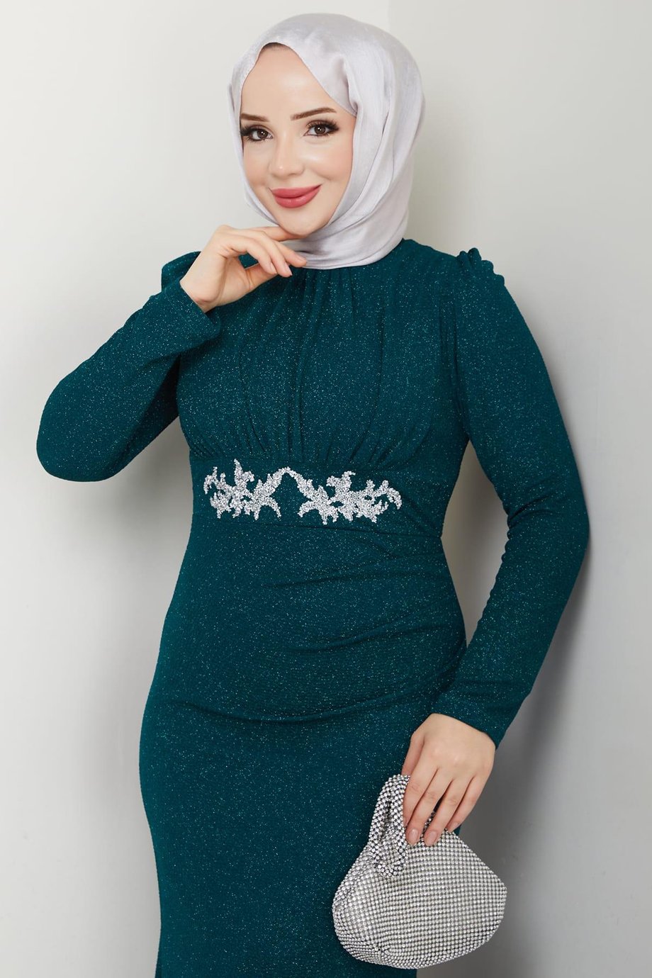 Bahar Tesettür Abiye Zümrüt