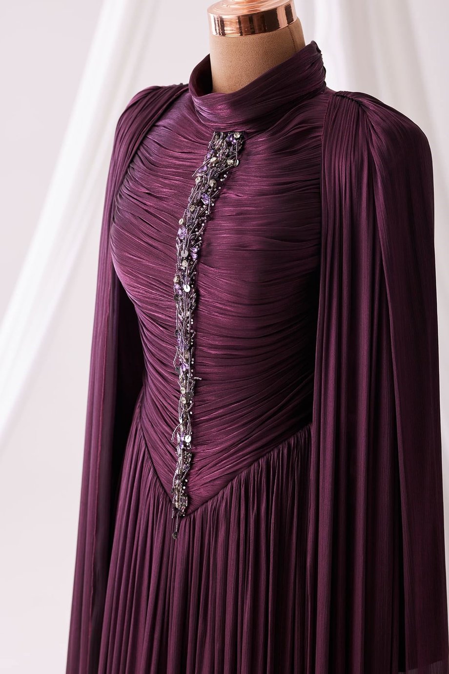 Dior Tesettür Abiye Mürdüm