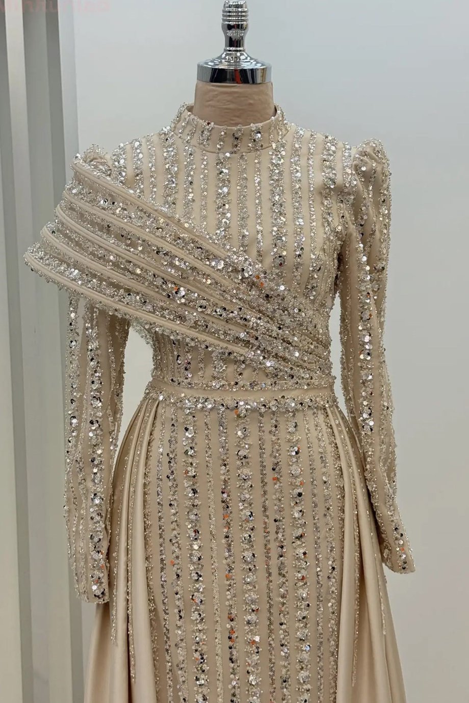 Elegance Tesettür Abiye Gold