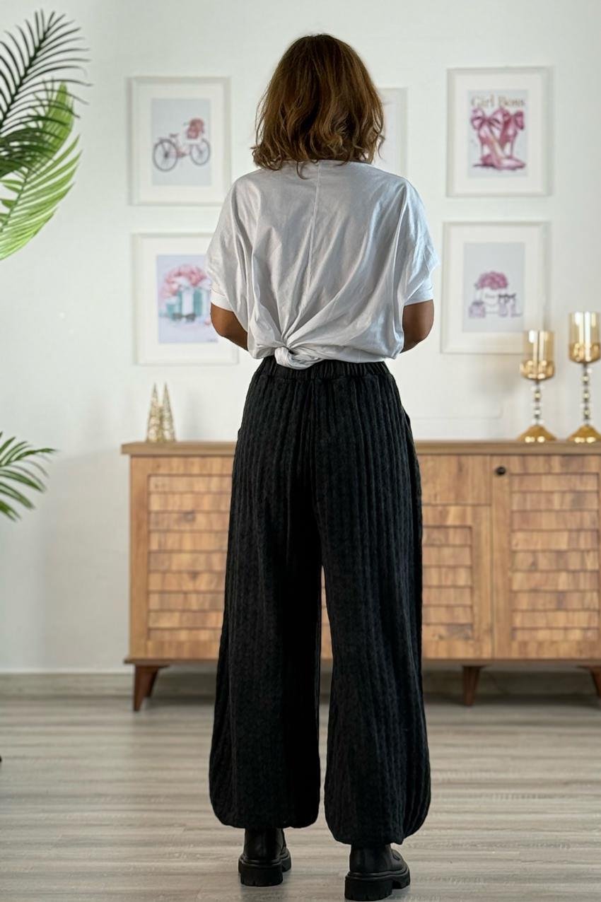 Antrasit Ajurlu Şalvar