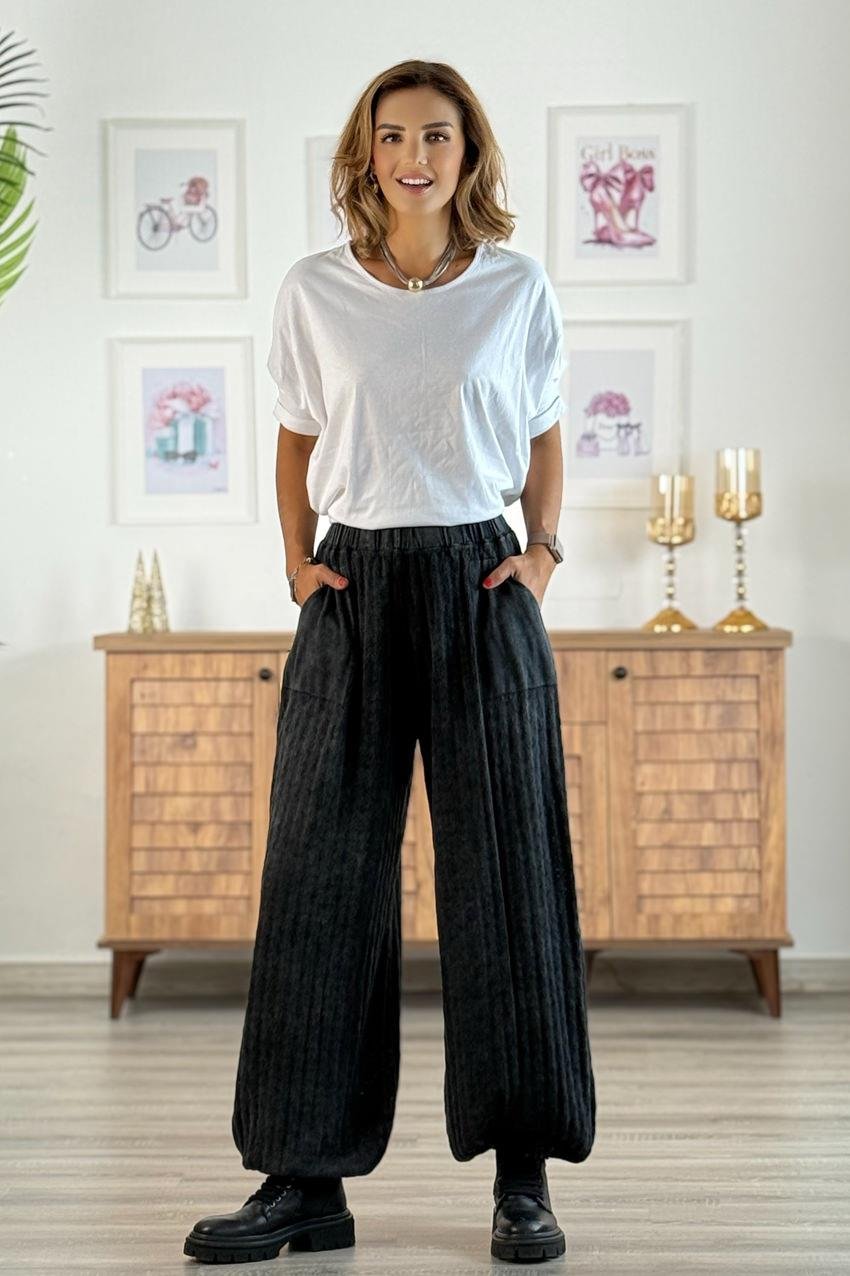 Antrasit Ajurlu Şalvar