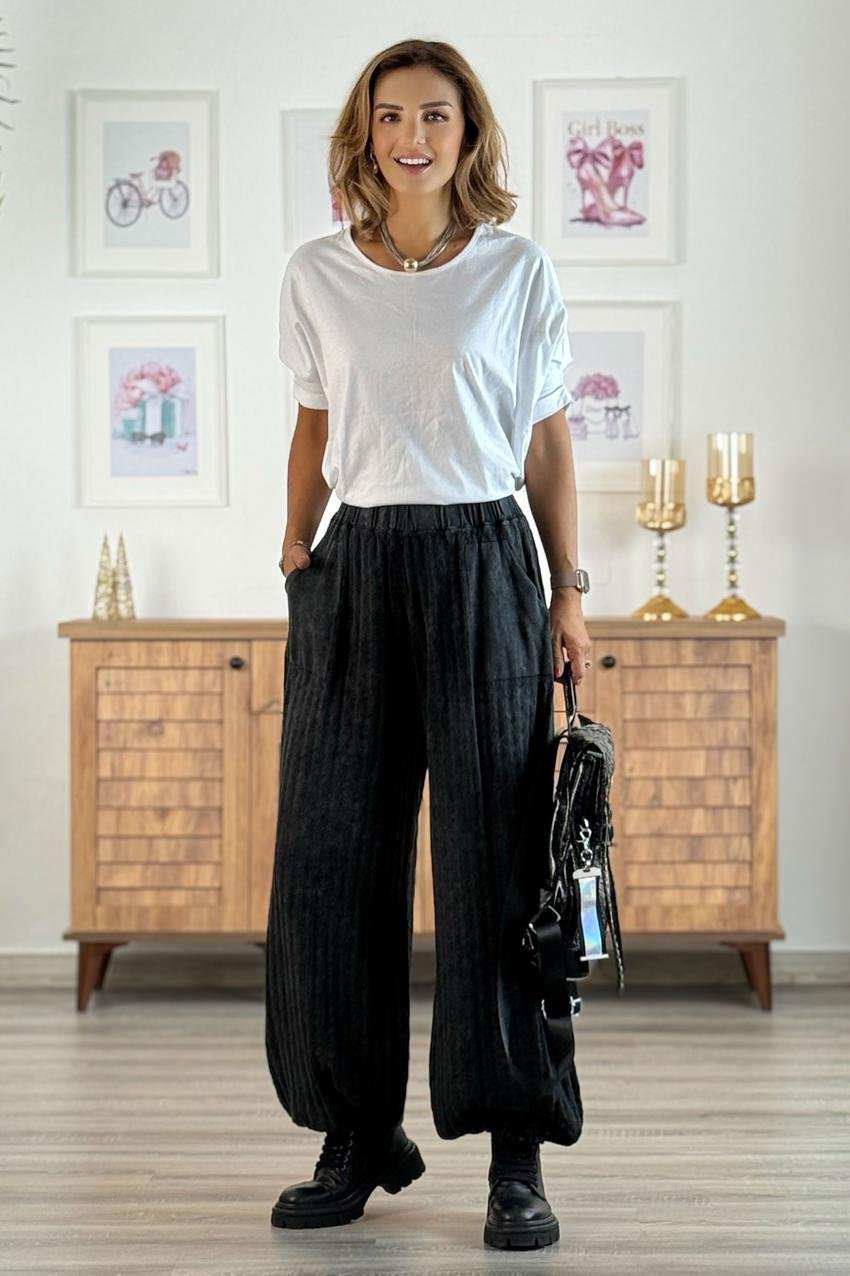 Antrasit Ajurlu Şalvar