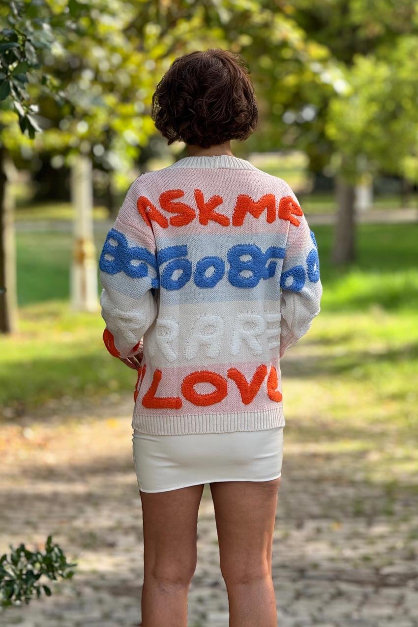 Beyaz Amore Triko Hırka