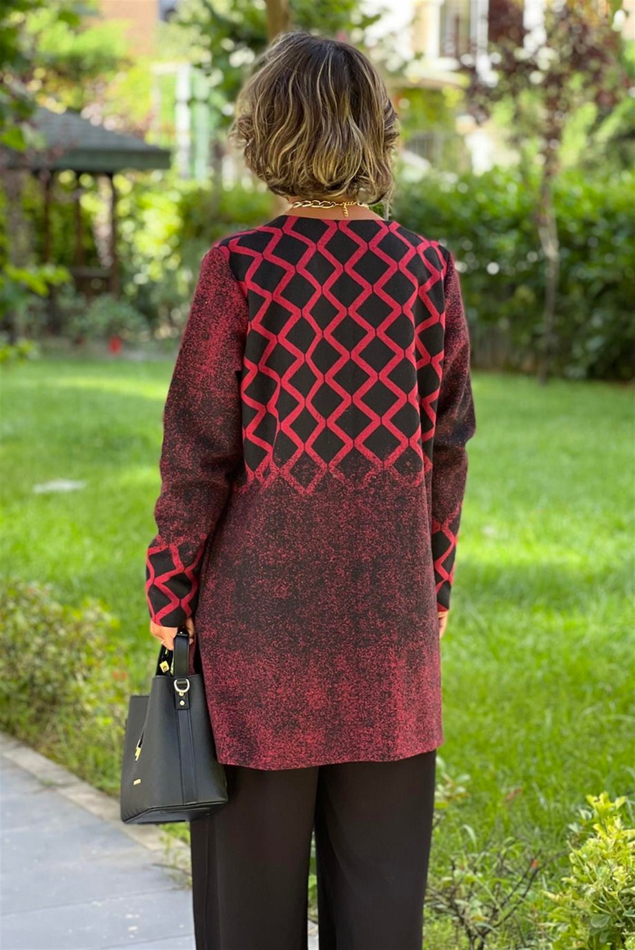 Bordo Kırçıllı Jakar Hırka
