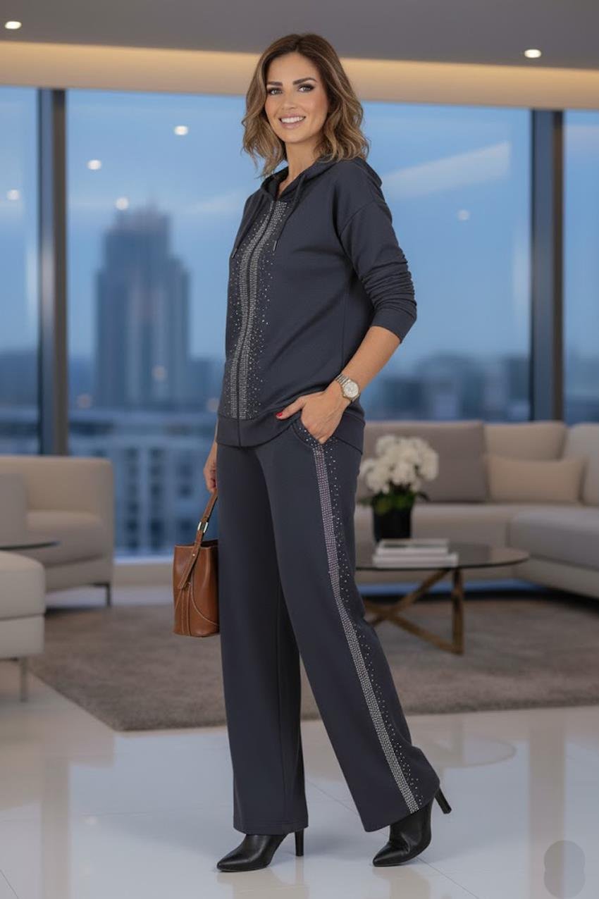 Füme Paris Işıltılı Premium Takım