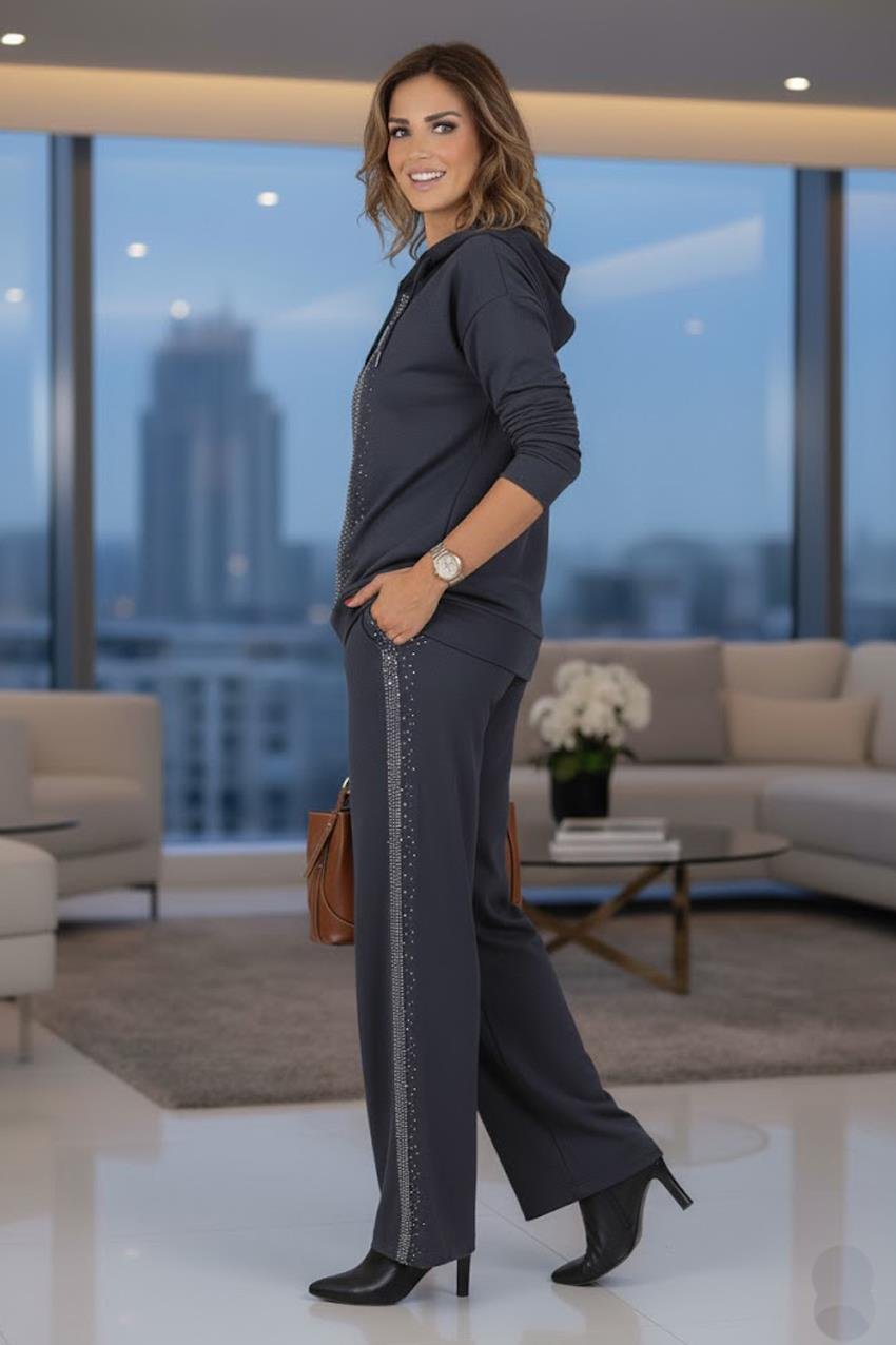 Füme Paris Işıltılı Premium Takım