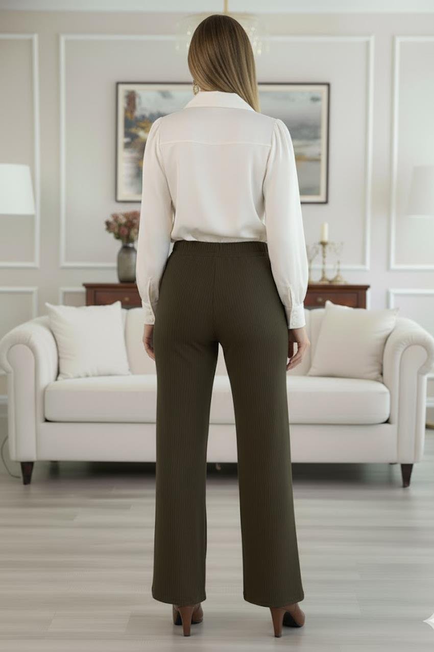 Haki Kadife Pantolon