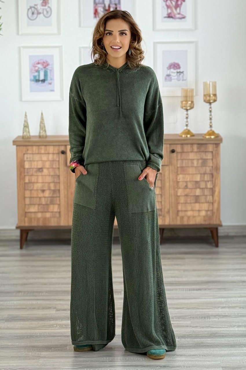 Haki Renk Triko Takım