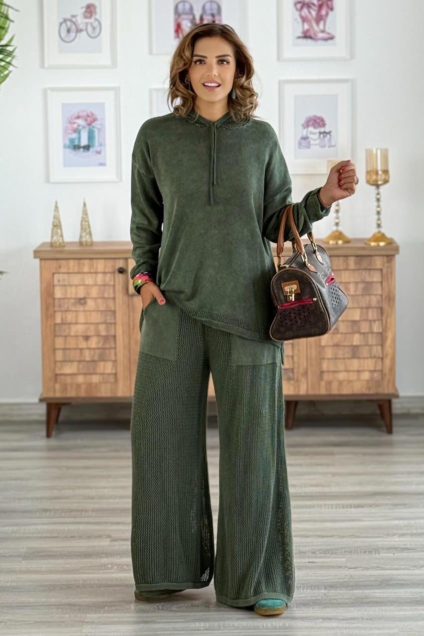 Haki Renk Triko Takım