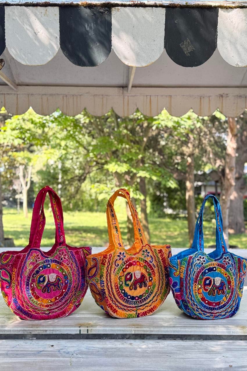 Hardal Filli Aynalı Etnik Çanta