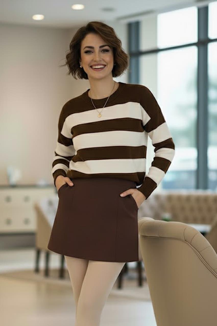 Kahverengi Çizgili Kazak