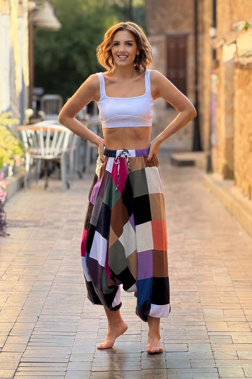 Kırk Yama %100 Pamuk Şalvar