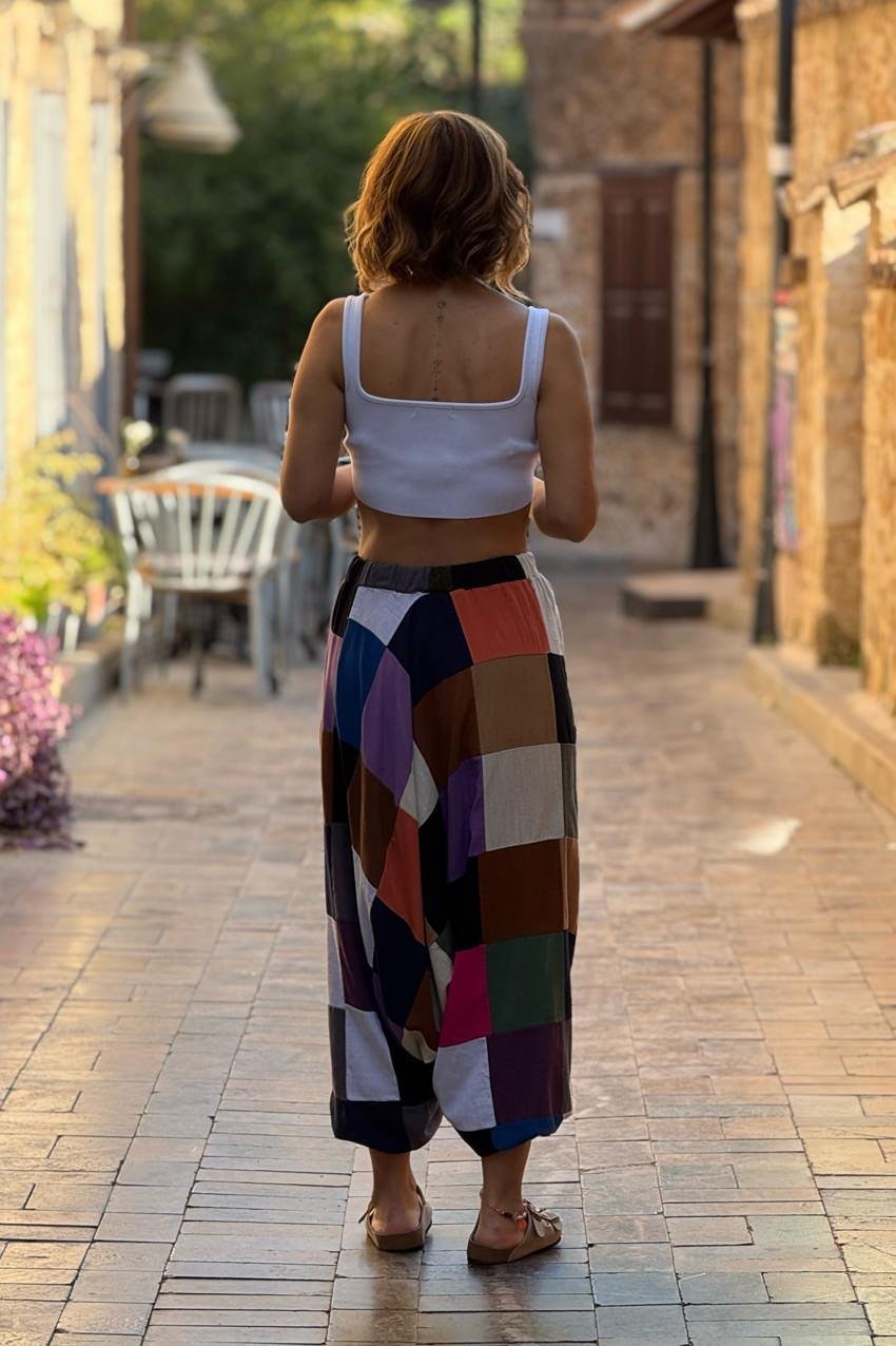 Kırk Yama %100 Pamuk Şalvar