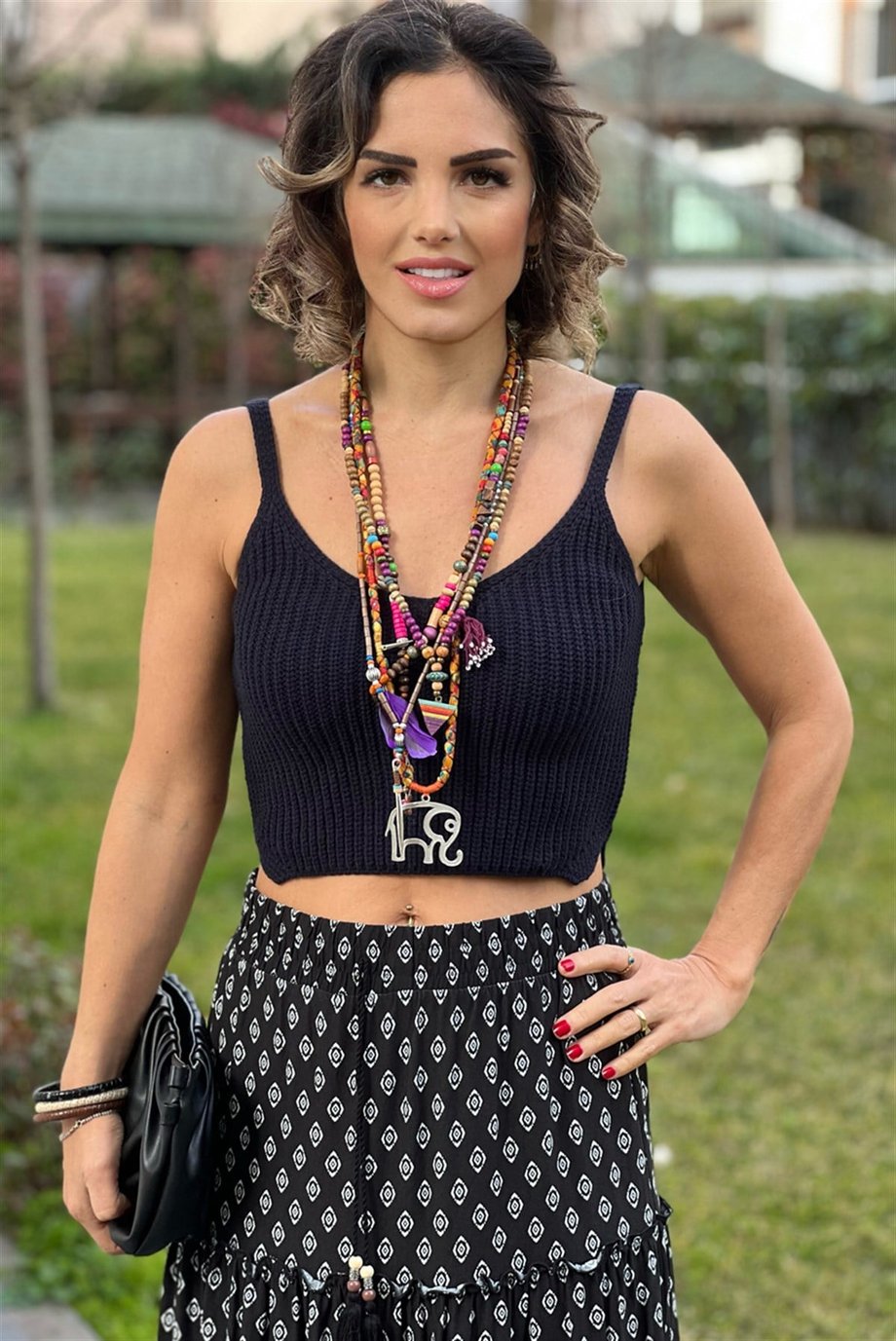 Lacivert Crop