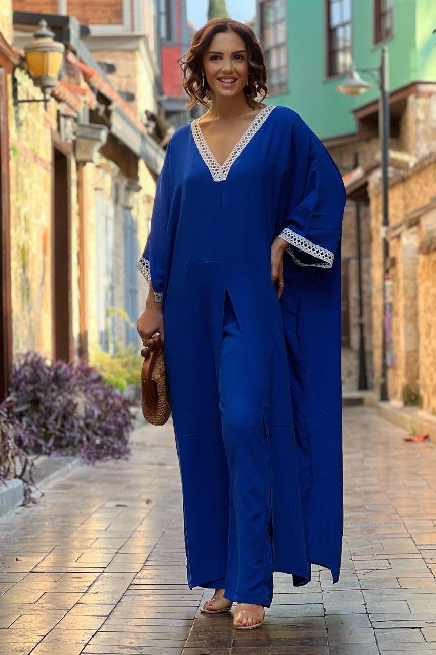 Mavi Anatolia Pantolon Tunik İkili Takım