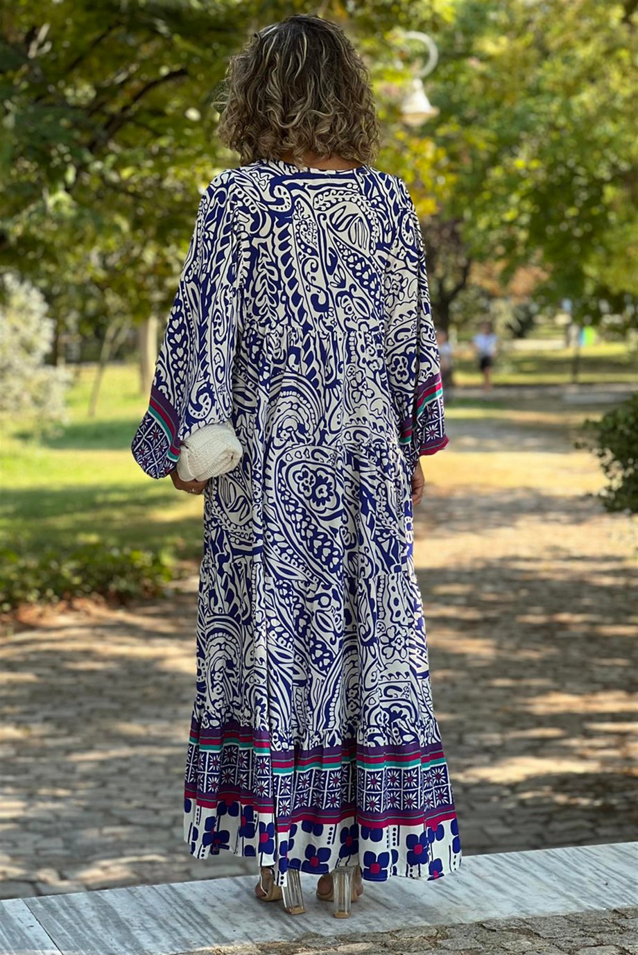 Mavi Elfida Desenli Elbise