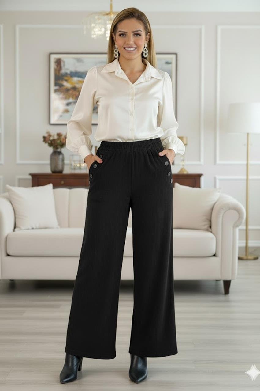 Siyah Kadife Pantolon