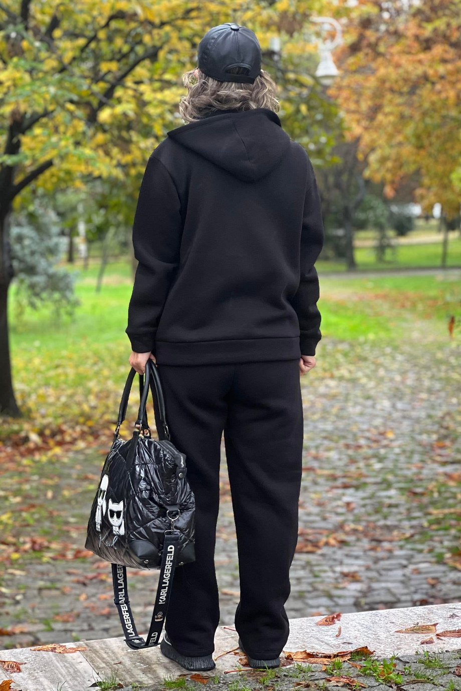 Siyah Kalın 3 İplik İçi Şardonlu Fermuarlı Kışlık Eşofman Takım