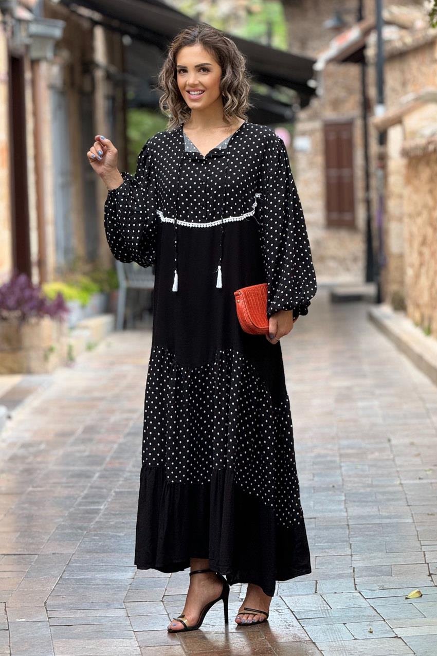 Siyah Karmen Elbise