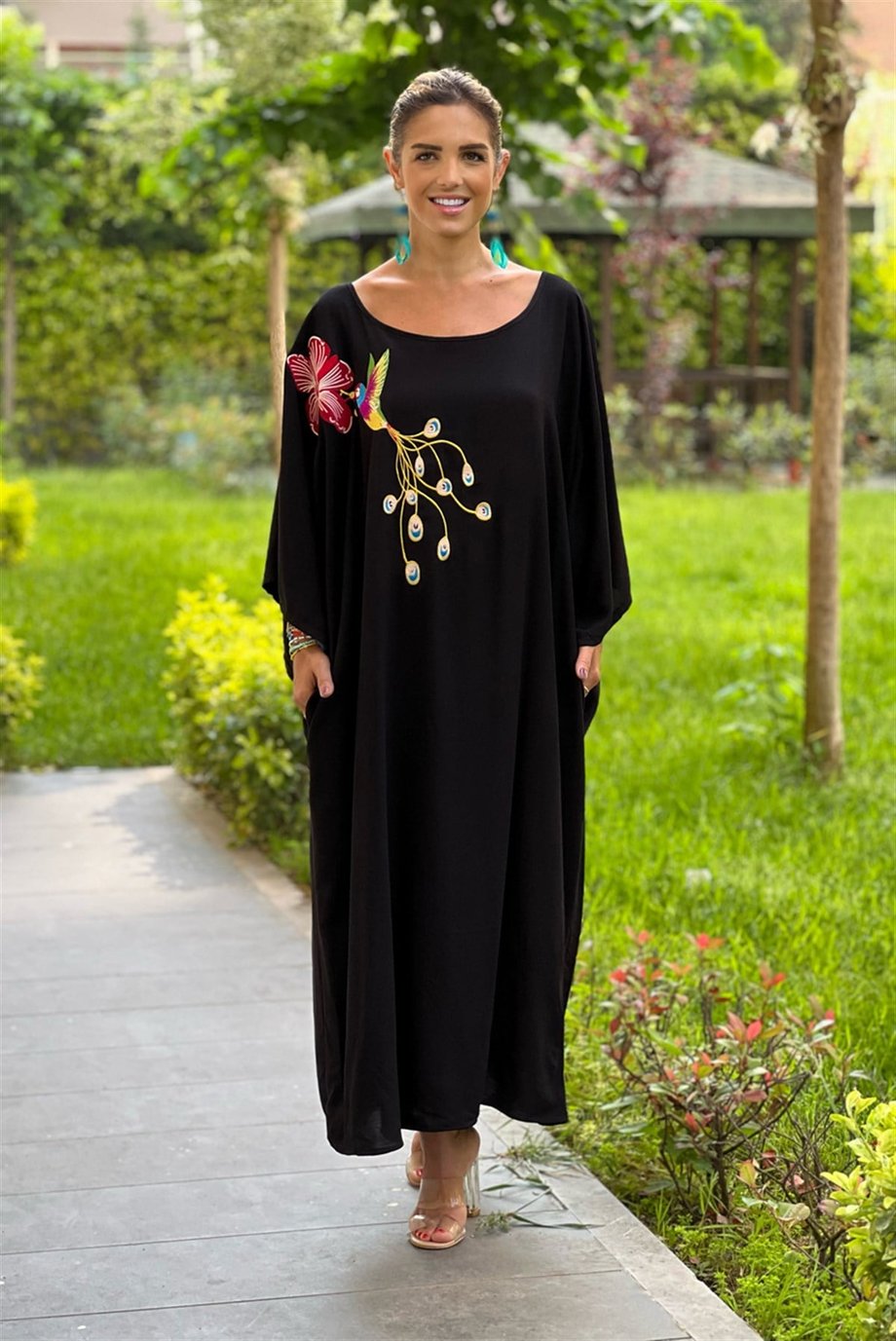 Siyah Lovestory Freesize Elbise