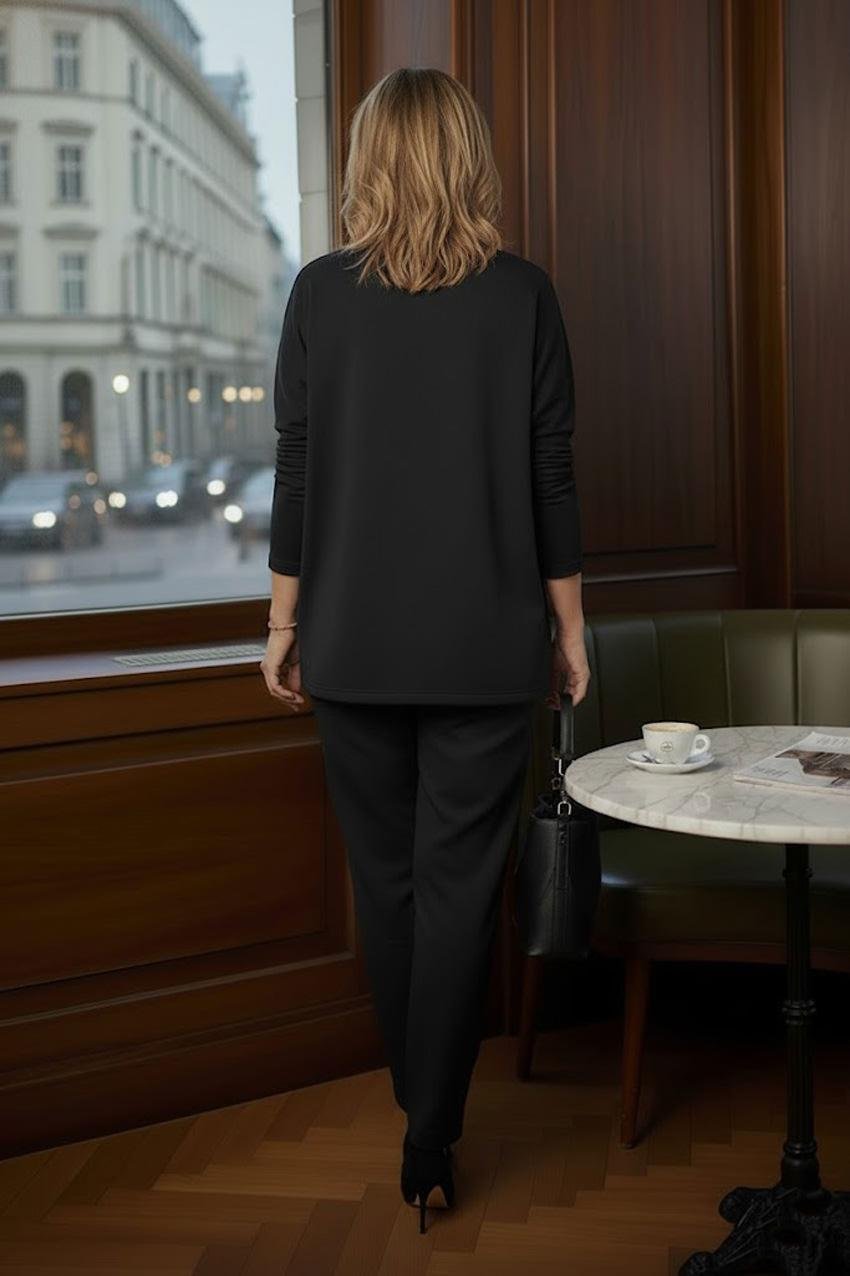 Siyah Lucky Pantolon Bluz Takım