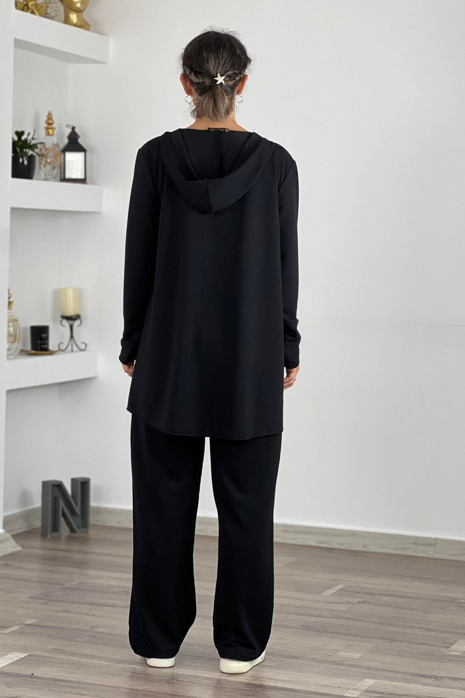 Siyah Renk Jadore Taşlı Eşofman Takım