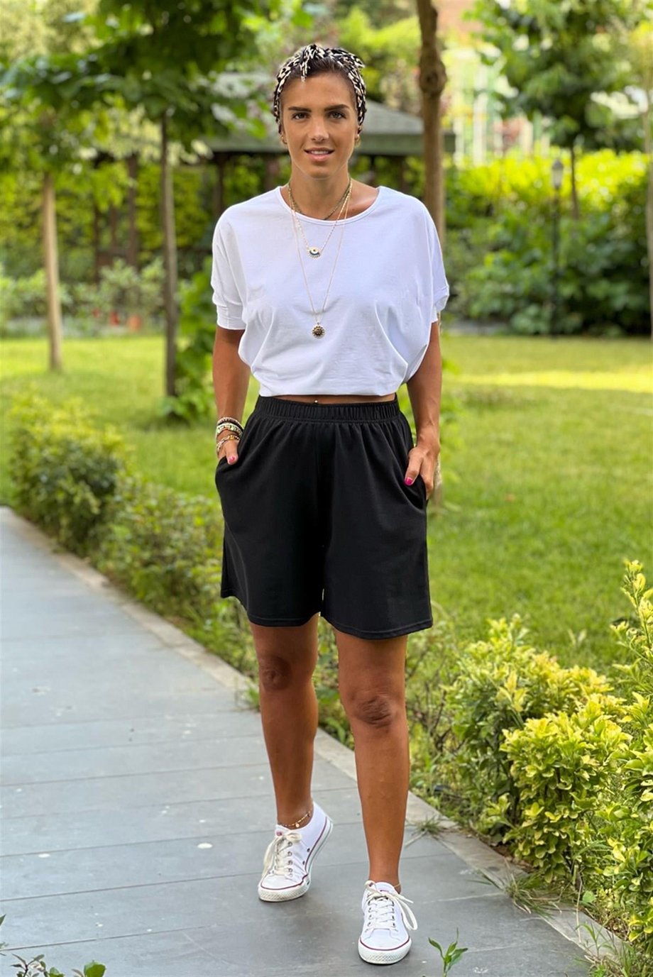 Siyah Tek Şort