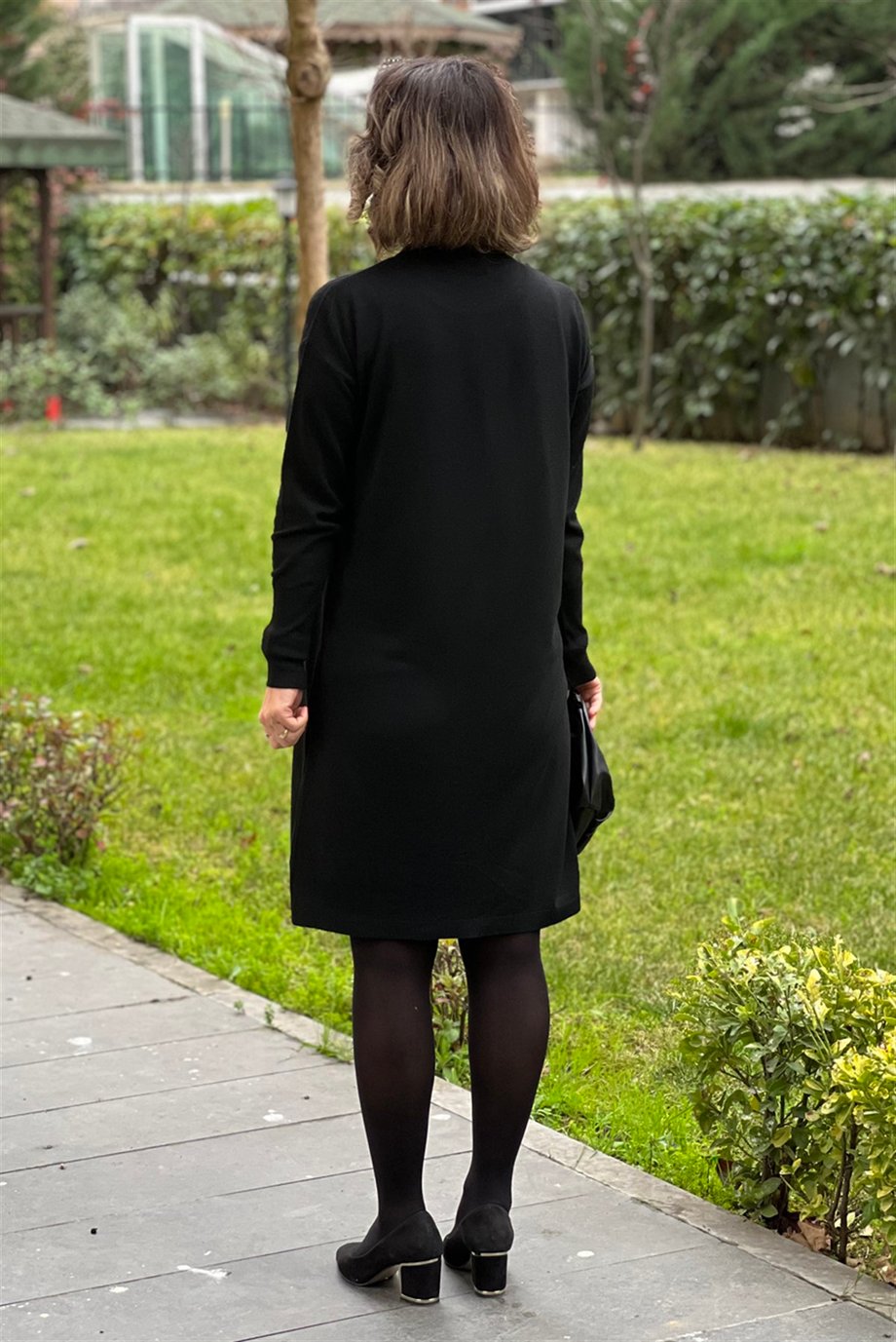 Siyah Triko Elbise