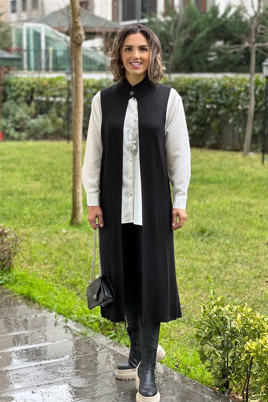 Siyah Triko Yelek