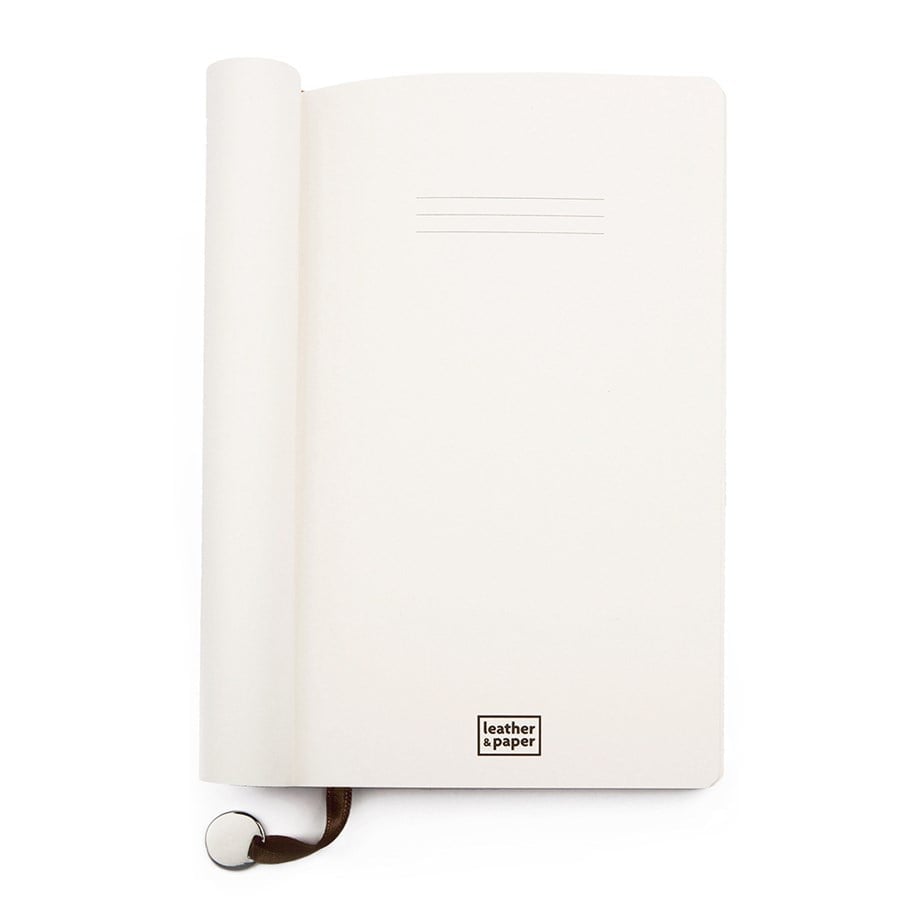  Büyük Boy Kahve Deri Defter 13 x 21 Çizgili 